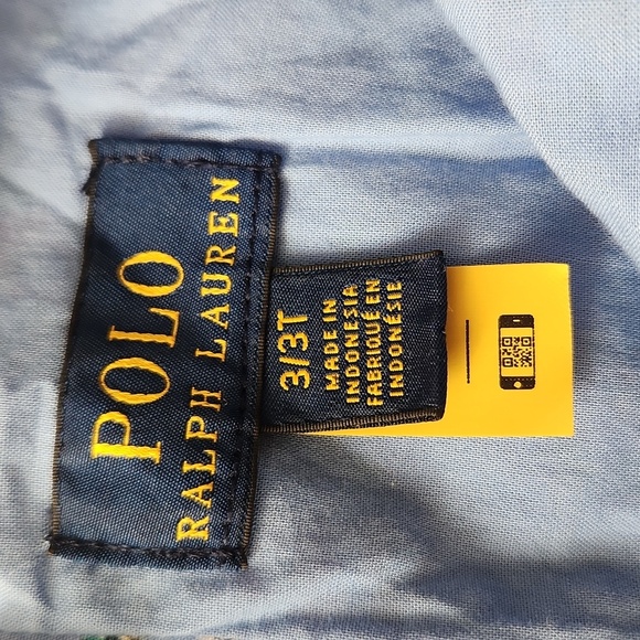 Polo Ralph Lauren Blue Floral Kids Dress Size 3T - Picture 3 of 7